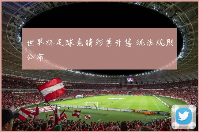 世界杯足球竞猜彩票开售 玩法规则公布